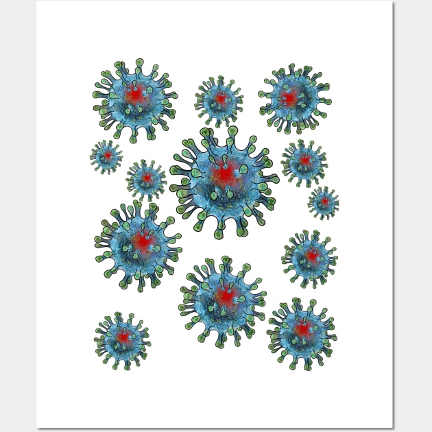 coronavirus corona virus Wall Art by kexa